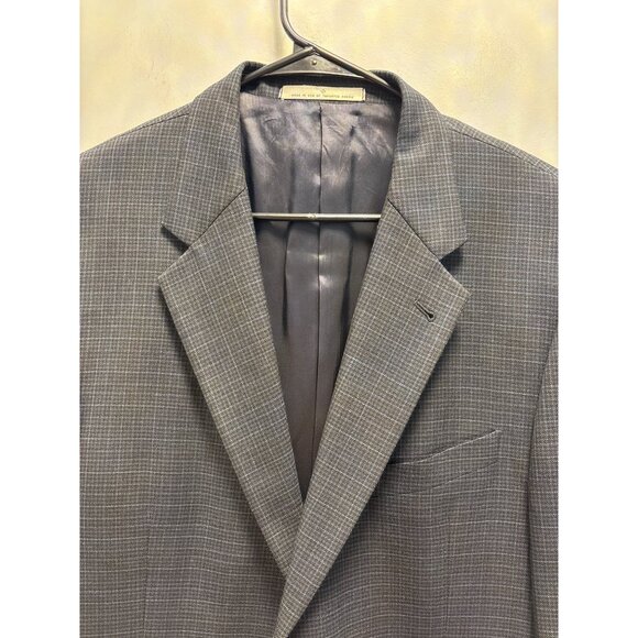 Joseph Abboud Mens Gray Plaid Two-Button Blazer Jacket Size 42R - Picture 2 of 15